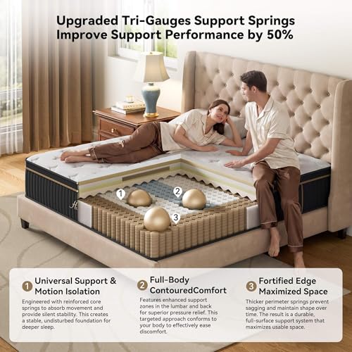 King Size 14 Inch Hybrid Mattress in a Box, view 6