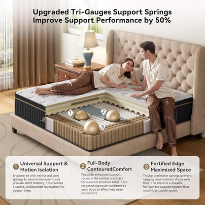 King Size 14 Inch Hybrid Mattress in a Box, view 6
