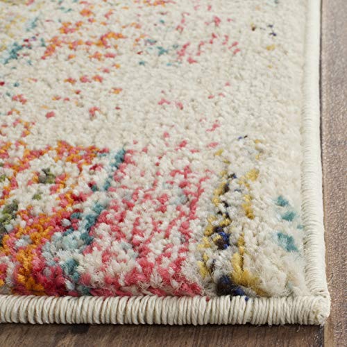 SAFAVIEH Monaco Collection Area Rug - 8' x 10', Multi, Boho Chic Tribal Distressed Design, Non-Shedding & Easy Care, Ideal for High Traffic Areas in Living Room, Bedroom (MNC222F)