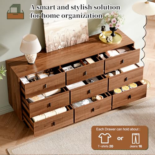 Modern Chest of Drawers with 9 Drawers, Deep Drawers, Clothes Organizer, view 4