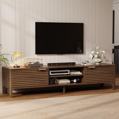 TV Stand for Living Room up to 80 Inch TVs Entertainment Center Walnut 71", view 2