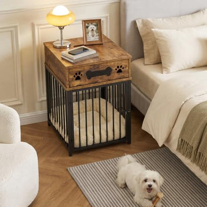 Dog Crate Furniture, Indoor Dog Kennel for Small Dogs, Rustic Brown, view 3