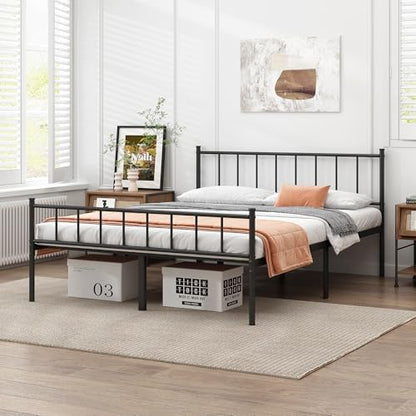 Full Metal Bed Frame,Steel Slat Support,Noise Free,Easy Assembly, view 4