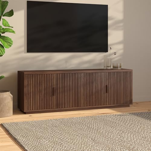 Henn&Hart 68" TV Stand for TVs up to 75", Medium Walnut, view 7