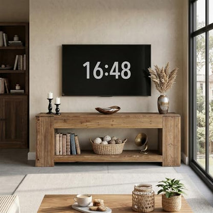 63" Solid Wood TV Stand for TVs up to 75", Farmhouse TV Console, view 7