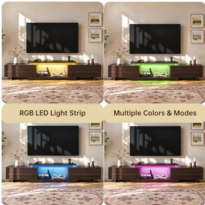 Extendable TV Stand for 65-90 Inch TVs, Adjustable Length 63-94.5", view 4