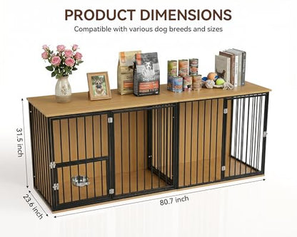80.7" Double Dog Crate Furniture, view 7