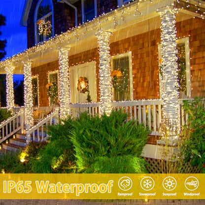 2 Pack 480 LED Solar String Lights for Outside, view 6