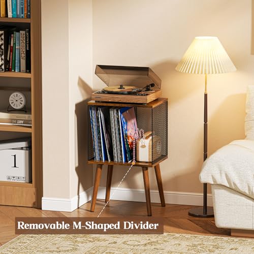 X-cosrack Record Player Stand with Storage up to 100 Albums, view 6