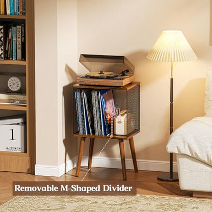 X-cosrack Record Player Stand with Storage up to 100 Albums, view 6