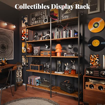 5 Tier Bookshelf, L Shaped Corner Bookshelf with 10 Open Shelves, view 6