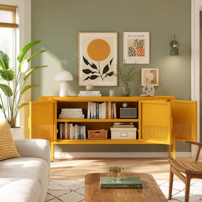 22" H Metal TV Stand Storage Cabinet, view 7