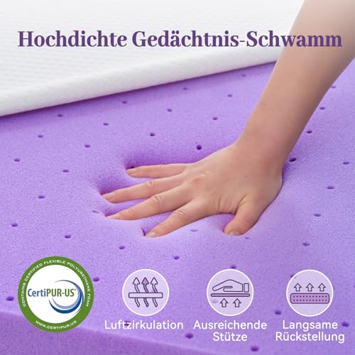 3 Inch Gel Memory Foam Mattress Topper Twin XL Size for College Dorm, view 6