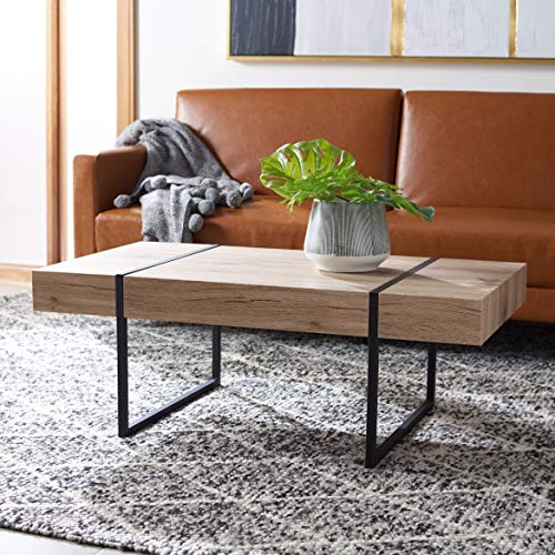 SAFAVIEH Home Collection – Tristan Rectangular Modern Coffee Table with Natural, view 3