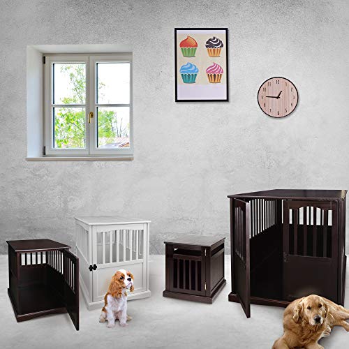 Wooden Pet Crate, End Table, Medium, New Black, view 6