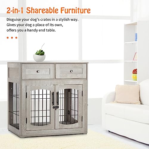 40'' Wooden Dog Crate Furniture, view 4