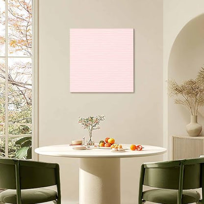 Modern Pink Wavy Stripe Canvas Print Wall, Abstract Trend Rippling Water Lines Framed Canvas Art Wall Decor Pictures Painting Artwork for Living Room Bedroom, Ready to Hang, 28" x 28"