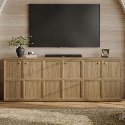 Buffet Cabinet with Storage, 92.7"W Modern Credenza for Living Room, view 2