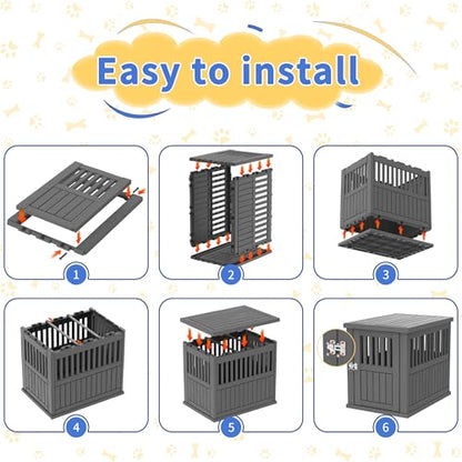 Dog Crate Furniture Lockable Dog Kennel Indoor Dog Crate Heavy Duty Decorative, view 7