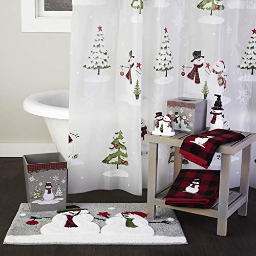 Woodland Winter, Wastebasket, Red