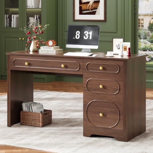 Executive Desk 47" with 3 Storage Drawers & A File Drawer, Walunt, view 7