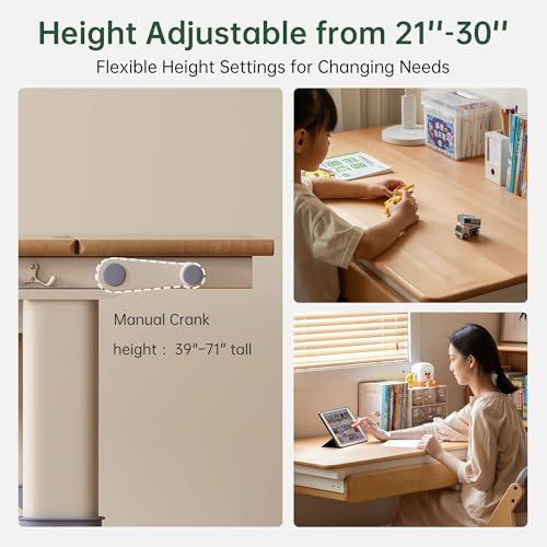 21''-30'' Adjustable Study Desk for Kids, view 5