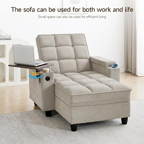 Oversized Recliner Chair with Swivel Tray Table, view 4