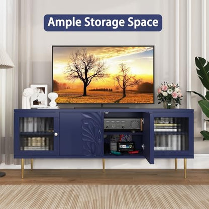 TV Console for Living Room, Blue, 75", view 6