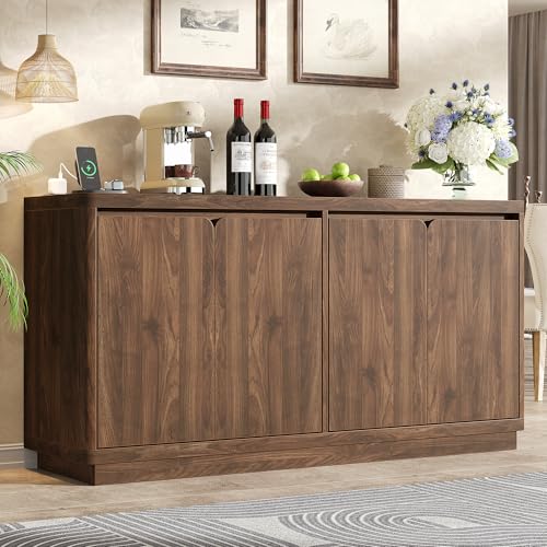 63" Buffet Cabinet with Storage & Power Outlet, view 2