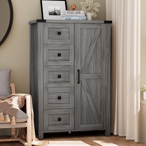 Farmhouse Dresser Storage Cabinet Chest of Drawer for Bedroom, view 3