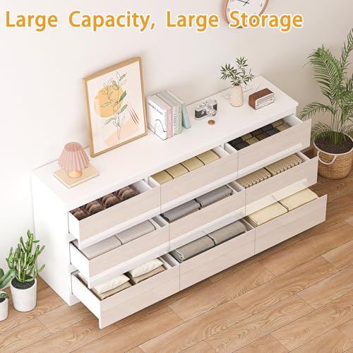 70 INCH 9 Drawers Dresser with Charging Station, view 7