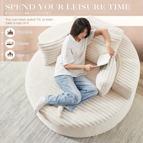 Oversized Round Chaise Longue Chair Indoor, view 4
