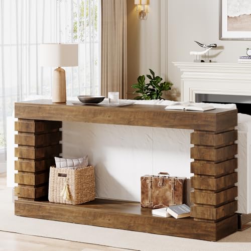 Tribesigns 70.8-Inch Long Console Table, Wood Entryway Table with Storage, Narrow Sofa Table Couch Table for Living Room Entryway Hallway | with Storage