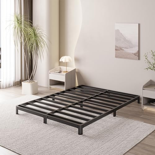 4 Inch Full Bed Frame Low Profile No Box Spring Needed, view 5
