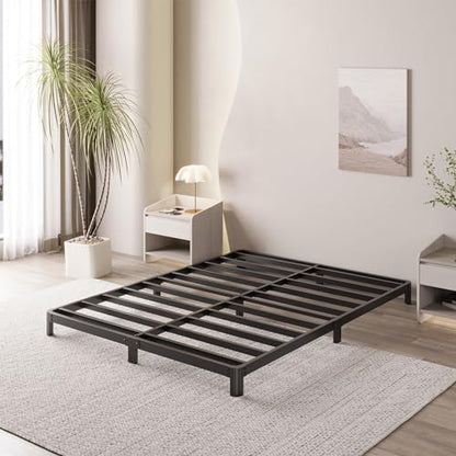 4 Inch Full Bed Frame Low Profile No Box Spring Needed, view 5