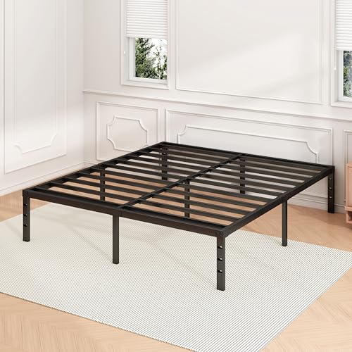 12 Inch Full Bed Frame, Under Bed Storage, Black, view 5