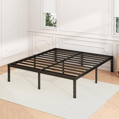 12 Inch Full Bed Frame, Under Bed Storage, Black, view 5