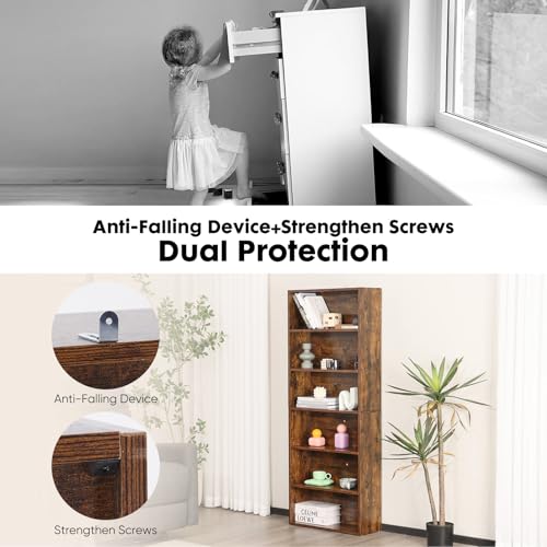Tall Bookshelf, Book Shelf, Storage Organizer Book Shelf, view 6
