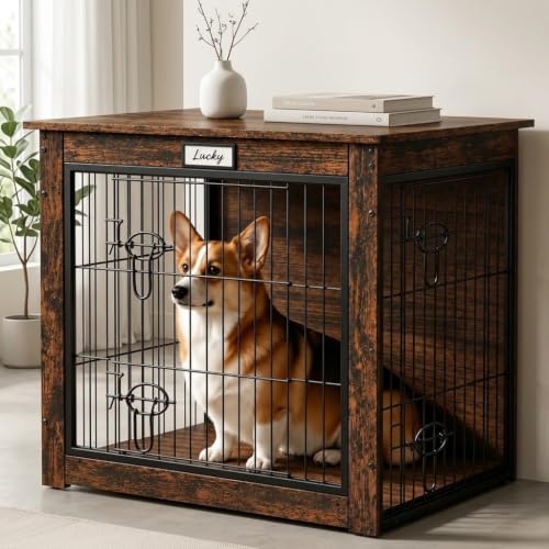 Furniture Style Dog Crate End Table for Small Medium Dogs, view 2