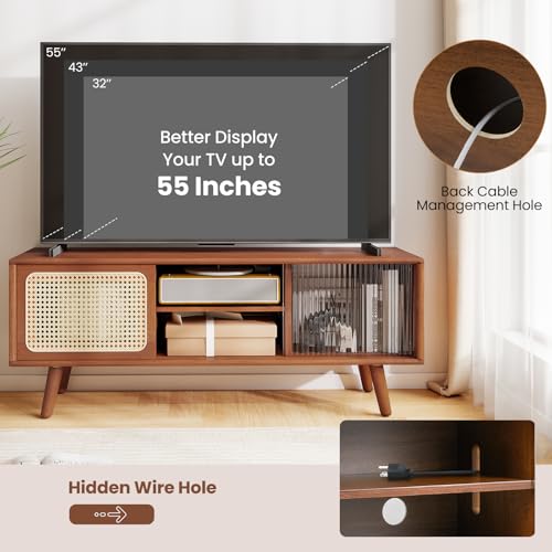 Bamboo TV Stand for TVs up to 55", view 7
