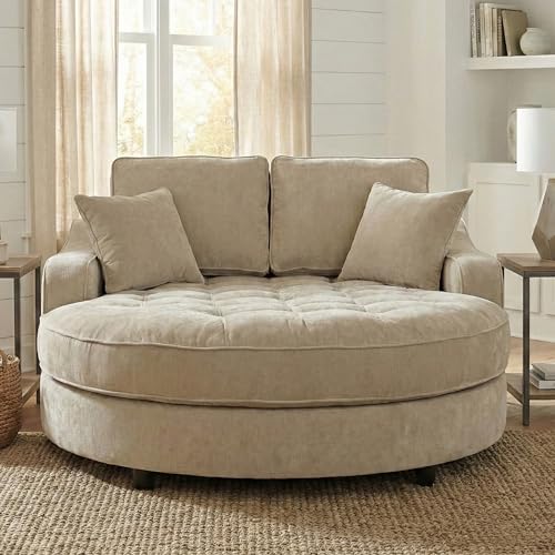 55 Inch Modern Chaise Lounge Sofa Bed, view 5