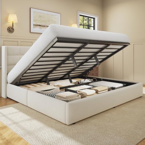 King Size Lift Up Storage Bed Frame, view 2