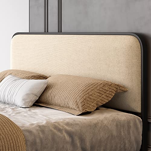 Metal Queen Bed Frame in Cream, view 5