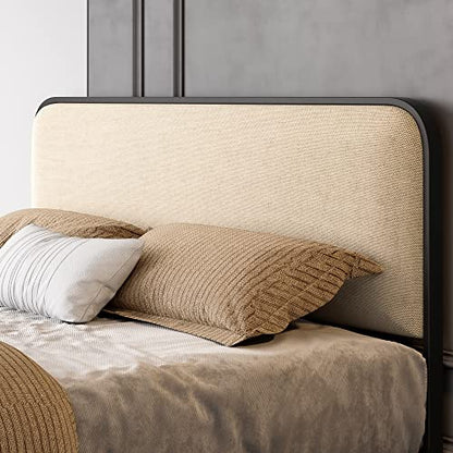 Metal Queen Bed Frame in Cream, view 5