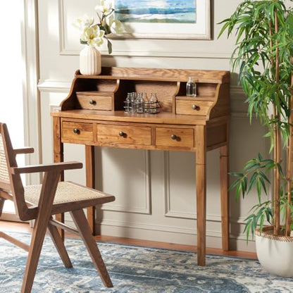 SAFAVIEH Landon Writing Wood Computer Desk, 36.2" Oak AMH6516A, view 3