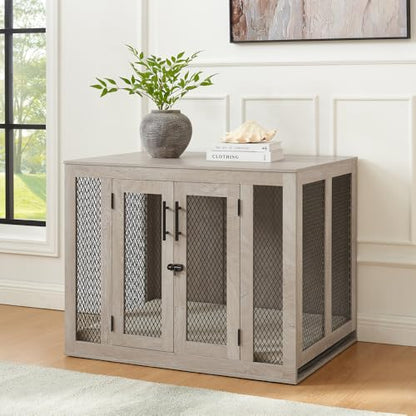38.5 Inch Large Dog Crate Furniture, Wooden Kennel for Large Breed, view 3