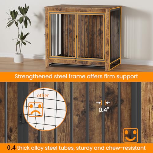 Dog Crate Furniture, 42 Inch Indoor Dog Kennel for Large Dogs Up to 70 LBS, view 7
