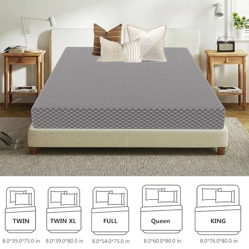 8 Inch Memory Foam King Mattress for Sleep Medium Firm CertiPUR-US Certified, view 8