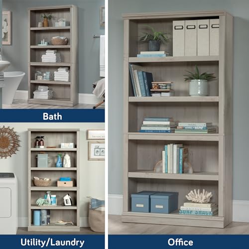 5 Tier Book Shelf Wooden Bookcase Multipurpose Bookshelf for Home Office, view 6