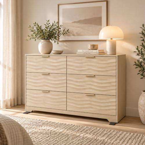 48" Wide 6 Drawers Dresser for Bedroom, view 2
